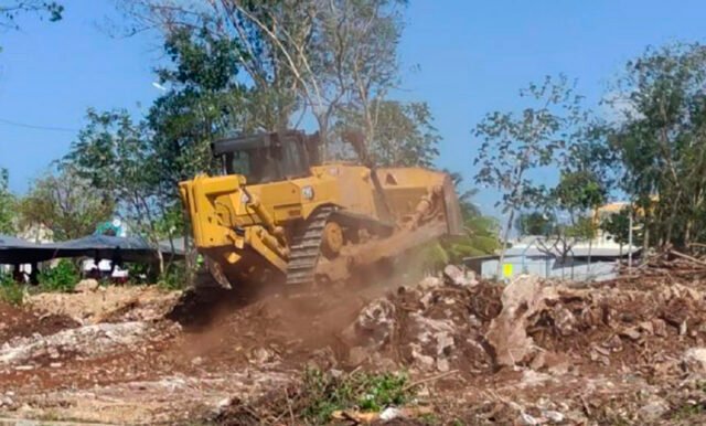 Obras del Tren Maya continúan en Playa del Carmen, pese a suspensión judicial