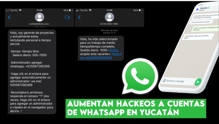 Aumentan hackeos a cuentas de WhatsApp en Yucatán, Hals Intelligence