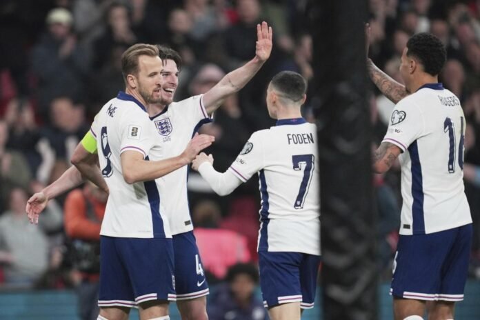 England Latvia WCup Soccer