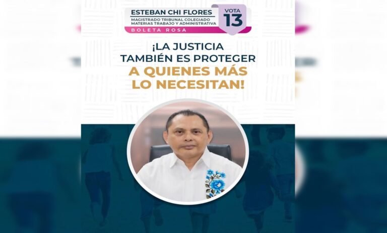 Esteban Daniel Chi Flores, candidato a magistrado, pone a la infancia en el centro de su propuesta judicial