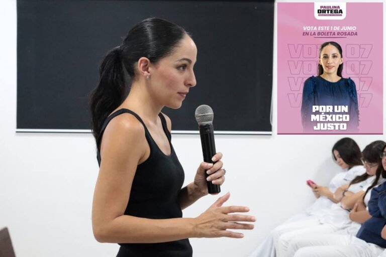 Paulina Ortega Rosado promueve el voto informado entre jóvenes universitarios en Mérida