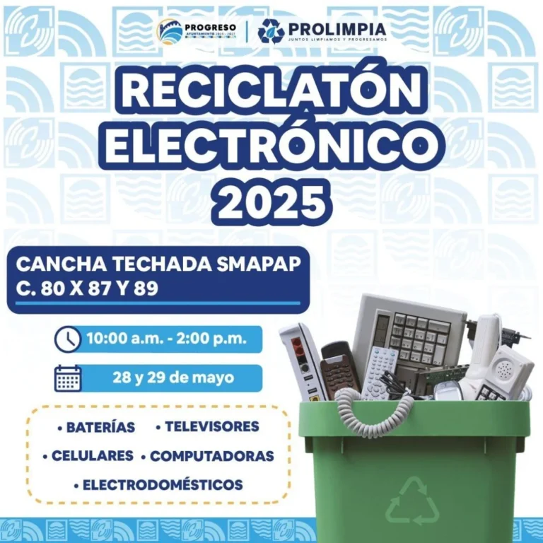 Llega a Progreso el Reciclatón Electrónico 2025