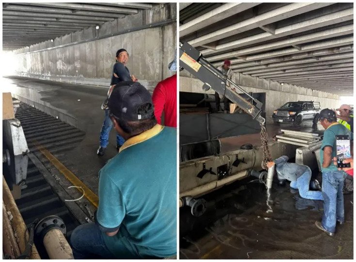 Por las lluvias, realizan trabajos en el “paso deprimido” de Mérida