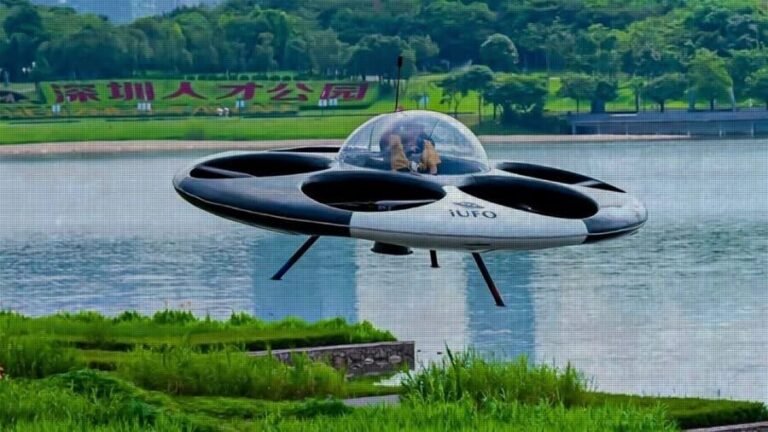 China pone en venta un “platillo volador” eléctrico que ya sorprende al público