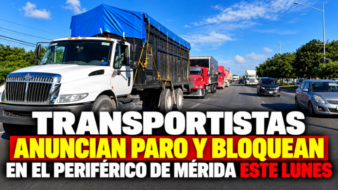 Transportistas anuncian paro en Mérida